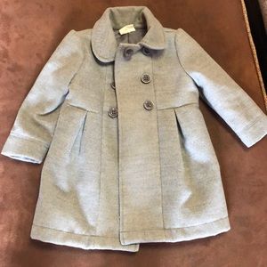 Toddler Girls Gray Peacoat Jacket